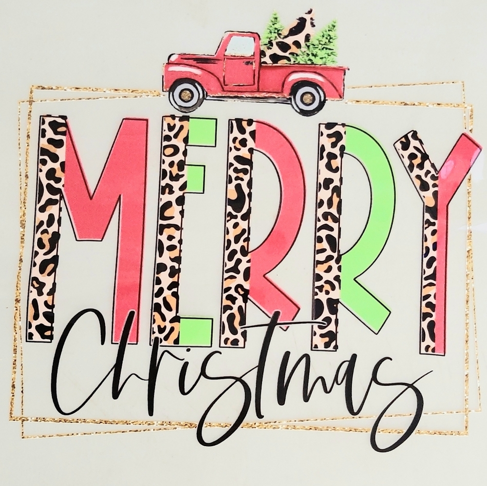 Merry Christmas Great Vinyl Transfer 10 X 11